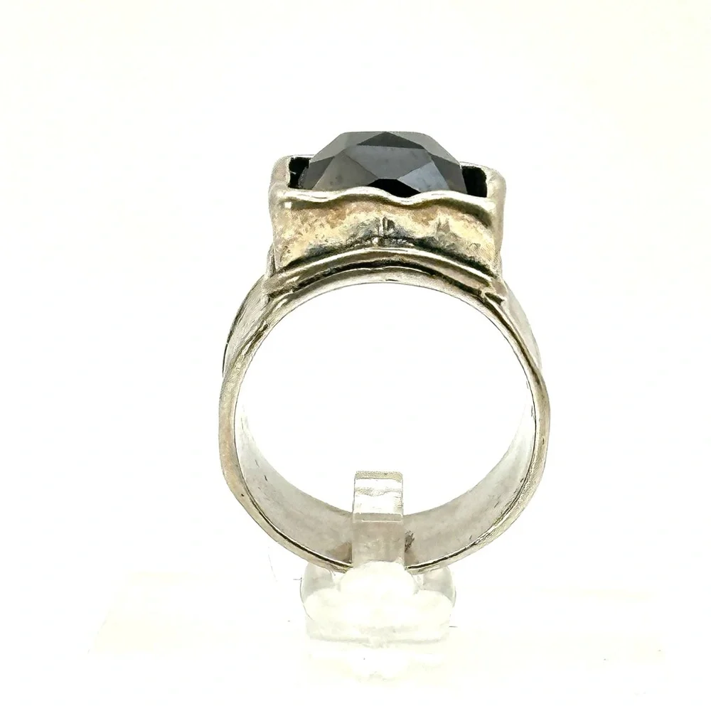 Silpada Retired Vintage R1453 Dusk Til Dawn Silver Smoky Quartz Ring Size 7.75